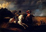 Horace Vernet Two Soldiers On Horseback painting